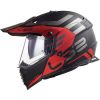 LS2 MX436 PIONEER EVO ADVENTURER helma matná-černá/červená vel.XS